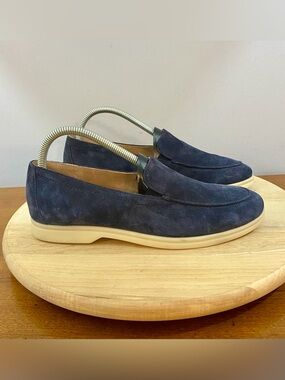 Paul Green Selby Loafers Blue Suede Leather Slip-On Women’s UK 5.5 US 8 Casual